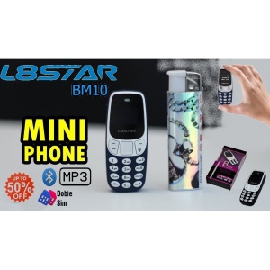 Mini Telefon Radio Fm Bluetooth Model Nokia Dual Sim BM10 Albastru - Img 1