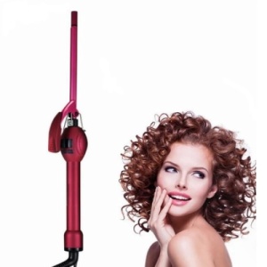 Ondulator afro profesional FOXMAG24, pentru bucle, cilindru 9 mm 30W, 80-230 grade cu tehnologie ionica, visiniu - Img 2