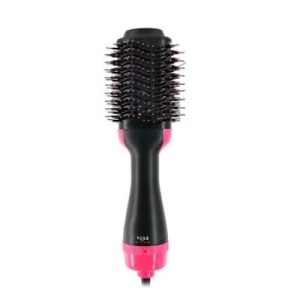 Perie FOXMAG24 Electrica 3 in 1 de par, 1000 W, 3 Trepte temperatura, 3 Nivele putere, 33 x 11 cm, Antistatic, Negru/Roz - Img 1