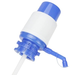 Pompa apa, din plastic, cu actionare manuala, alb/albastru - Img 2