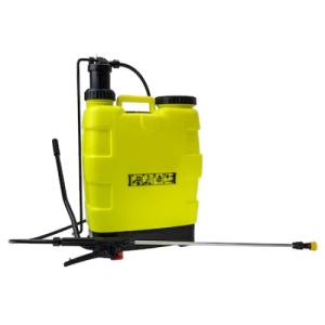 Pompa de stropit manuala tip vermorel, capacitate 20L, pentru gradina, pomi, legume, cu suport pentru umar, galben - Img 1