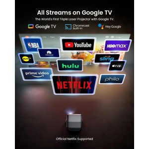 Proiector Portabil HD 4K – Focalizare Automata, Corectie Keystone, Suport Rotativ 180°, Wi-Fi, 1280x720P, 200 ANSI, Telecomanda, Multimedia/ Netflix, Youtube, hbo spotify/ Home Cinema & Exterior - Img 4