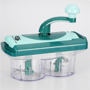 Razatoare Multifunctionala Nicer Dicer Twist, Cu Recipient De Depozitare, Pentru Maruntirea Legumelor Si Fructelor, Verde - Img 2