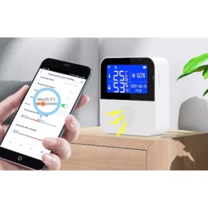 Senzor Inteligent FOXMAG24, temperatura, umiditate si luminozitate, wireless, interfata Tuya / Smartlife, alb - Img 4