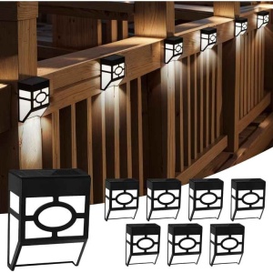 Set 4 lampi solare, pentru gradina si tersara, fixare prin agatare, din ABS, lumina LED, cu panou siliciu policristalin, negru - Img 4