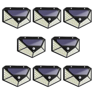 Set 8 lampi cu incarcare solara FOXMAG24, senzor miscare, 3 trepte de iluminare, 100 LED - Img 1
