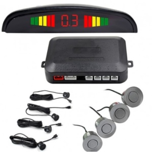 Sistem de parcare FOXMAG24 cu 4 senzori, auto, display LED, avertizare sonora, luminoasa, metrica - Img 2