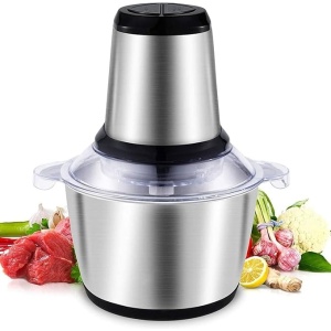 Tocator electric multifunctional, capacitate 3L, putere 250W, cu bol din inox, cu 4 lame din otel inoxidabil, gri - Img 1