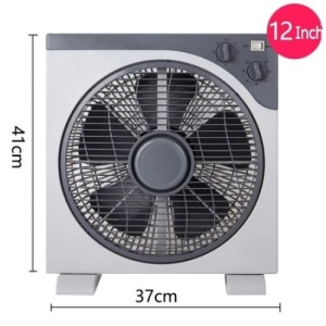 Ventilator box, cu grila rotativa, cu 3 trepte de viteza, timer reglabil incorporat, alb/gri - Img 3