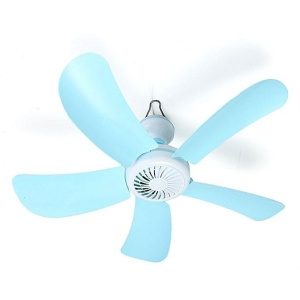 Ventilator de tavan, portabil, putere 8W, cu comutator de alimentare, cu suport pentru agatare, din plastic, alb - Img 2