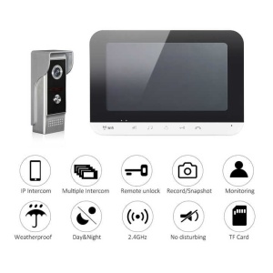 Videointerfon cu functii SMART, cu ecran de 7 inchi, 25 tonuri de apel, flux video clar, raza de actiune de pana la 300 de metri, gri - Img 3