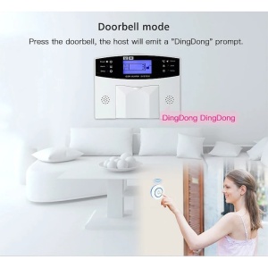 Alarma fara fir, control vocal, Wifi GSM 4G, memento prin SMS, notificare pe telefon, afisaj de 2.4 inchi, alb - Img 4