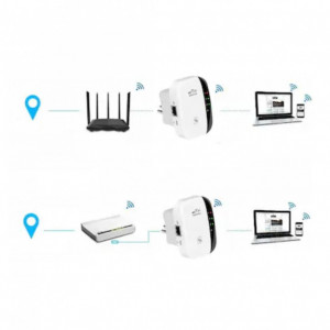 Amplificator Semnal Retea Wireless ,WiFi Repeater,transmisie 300Mbps,Retea 2.4G,Mod Repetor AP si Functia WPS,cu Port LAN de Antene Integrate, FOXMAG24 - Img 2