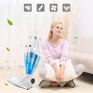 Aspirator 2 in 1, portabil, putere 600W, cu accesorii, filtru HEPA, control pe maner, indicator recipient colector plin, Compartiment scame detasabil, alb - Img 3