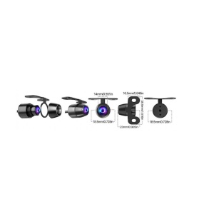 Camera auto marsarier, cu vedere nocturna, unghi 170°, cu suport de prindere, negru - Img 4
