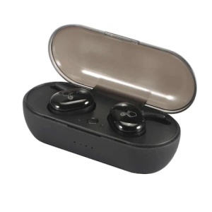 Casti FOXMAG24, blutooth 5.0 cu anulare a zgomotului, touch control, rezistent la transpiratie, HiFi 3D stereo sunet, microfon, negru - Img 1