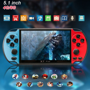 Consola GamePlayer FOXMAG24® X7 Plus, 8 GB, 1000 de jocuri instalate, Negru - Img 3