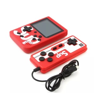 Consola portabila jocuri retro SUP 400 in 1, cu joystick, ecran color 3.0, culoarea rosu - Img 1