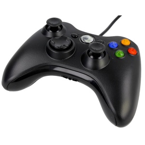 Controller cu fir ElektroStator DualShock pentru Xbox 360, Negru - Img 4