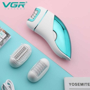 Epilator electric, 2 in 1, epilare fata, corp, picioare, subrat, bikini, capat cu pila pentru indepartarea bataturilor, reincarcabil, autonomie 90 min, alb - Img 2