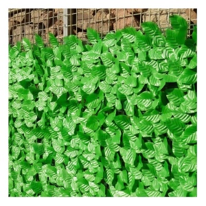 Gard viu decorativ frunze artificiale AT PERFORMANCE®, 3m x 1m lungime, verde deschis - Img 3