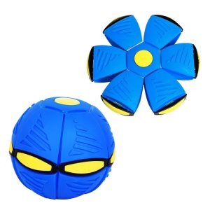 Jucarie 2 in 1, minge si disc, convertibila, 2 moduri de joaca, dimensiune 23 cm, albastru - Img 2