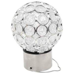 Lampa solara de gradina, cu 8 lumini colorate, cu suport de agatare, comutator ON/OFF, aspect de cristal, rezistenta la apa, alb - Img 1