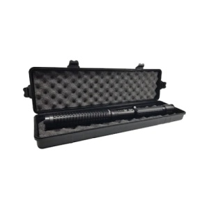 Lanterna tip baston, cu electrosoc, din aluminiu, lungime 35cm, puterea electrosocului 10.000Kw, se alimenteaza cu 2 acumulatori, negru - Img 2