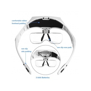 Ochelari tip cozoroc cu lupa si doua lampi iluminare Led 9892B2-EDY® - Img 3