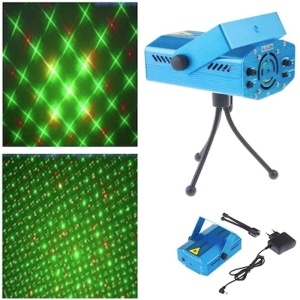 Proiector Laser eOptima® XY-HS-03, 6 proiectii, Mod Strobo, Ajustare Viteza, Joc Lumini Interior, Activare la Sunet, Albastru - Img 3