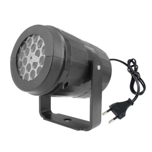 Proiector LED pentru Craciun, cu 16 jocuri de lumini si figurine, rezistent la apa si inghet, alimentare la retea, din ABS si metal, negru - Img 1