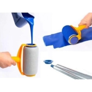 Set trafalet FOXMAG24, cu rezervor pentru vopsit, brat extensibil, 3 accesorii cu vas de un litru, portocaliu/albastru - Img 4
