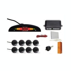 Sistem de parcare FOXMAG24 cu 4 senzori, auto, display LED, avertizare sonora, luminoasa, metrica - Img 3
