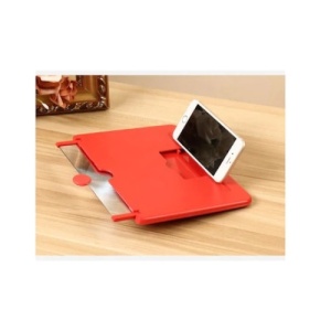 Amplificator imagine FOXMAG24 cu efect 3D, 12 inch, suport telefon, plastic, rosu - Img 2