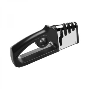 Aparat ascutit cutite si foarfece, 4 in 1, baza antiderapanda, ergonomic, din ABS, negru - Img 2