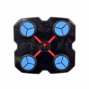 Aparat de box muzical cu tinta pentru lovituri cu Bluetooth, interactiv, iluminare LED, negru, 100x30cm - Img 2