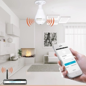 Bec cu camera Spion FOXMAG24® - SpyCam, Wi-Fi, senzor de miscare, unghi 360 grade - Img 2