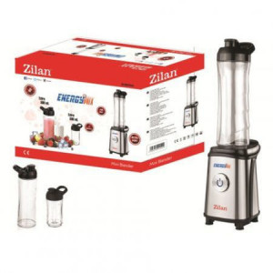 Blender inox pentru smoothie + 2 recipiente 350W - Img 2