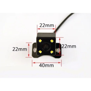 Camera auto marsarier, cu 4 leduri iluminare, unghi de filmare 140 °, rezistenta la apa, negru - Img 3