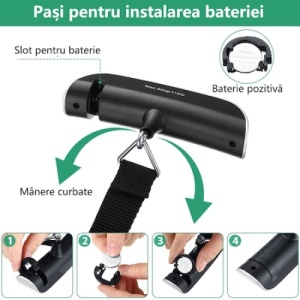 Cantar electronic FOXMAG24, pentru bagaje, capacitate 50 kg, afisaj LCD, argintiu - Img 4