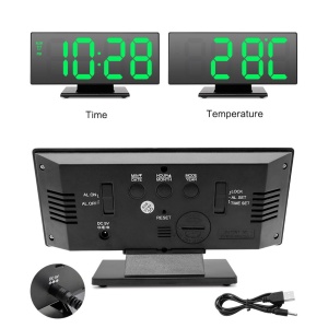 Ceas digital led mirror clock cu afisaj verde , DS-3618L-V - Img 3