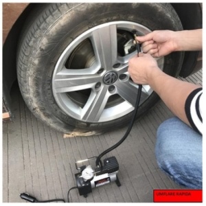 Compresor Auto FOXMAG24, 12V, Umflare Rapida, Portabila, 10 Amp, 965 kPA, 35l/min, Usor, Ergonomic, Alb/Negru - Img 3