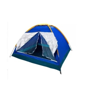 Cort pentru camping, dimensiuni 200x 200x 135cm, pentru 3-4 persoane, impermeabil, din polistiren, cu plasa de tantari, multicolor - Img 3