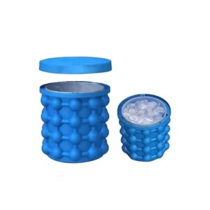 Dispozitiv pentru gheata Smart Ice Cube FOXMAG24, tip frapiera, silicon, usor de utilizat, capac inclus, 120 de cuburi, albastru, 14x13 cm - Img 4