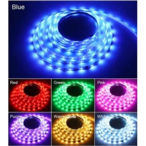 Kit Banda LED 5050 RGB FOXMAG24, Control Telefon prin Bluetooth, Exterior, 2x5m, Functie de Schimbare a Culorilor in Functie de Muzica, Lumina Multicolora, 10metri lungime, Instalare Usoara - Img 2