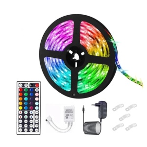 Kit Banda LED FOXMAG24, 10 Metri, Bluetooth APP Controlul, Sincroniza Muzica, Telecomanda 44 Taste, 12V, Multicolor - Img 2