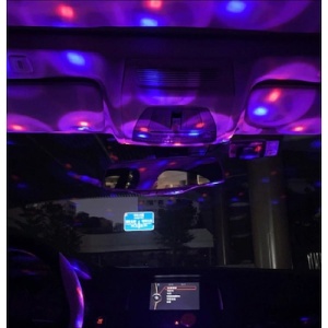 Lumina ambientala auto, cu incarcare USB, cu joc de lumini, cu microfonului incorporat, 9 moduri luminoase, multicolor - Img 3