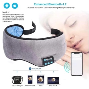 Masca de dormit FOXMAG24, Bluetooth 5.0, Gri - Img 4