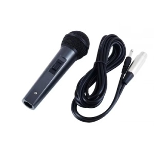 Microfon uni-directional dinamic, lungime cablu 2m, greutate 200gr, negru - Img 3