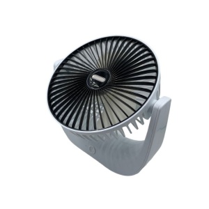 Mini ventilator portabil, de masa, reincarcabil USB, cu 3 trepte de viteza, negru/alb - Img 2